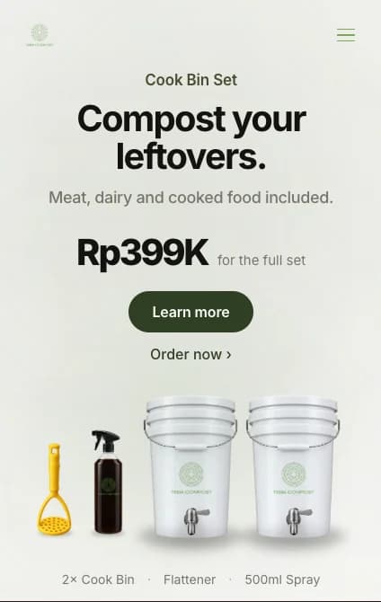 Teba Compost on a phone