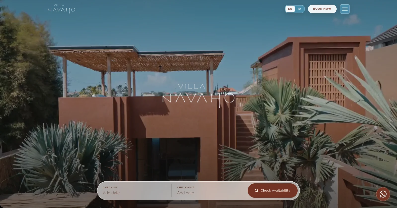 Villa Navaho on desktop