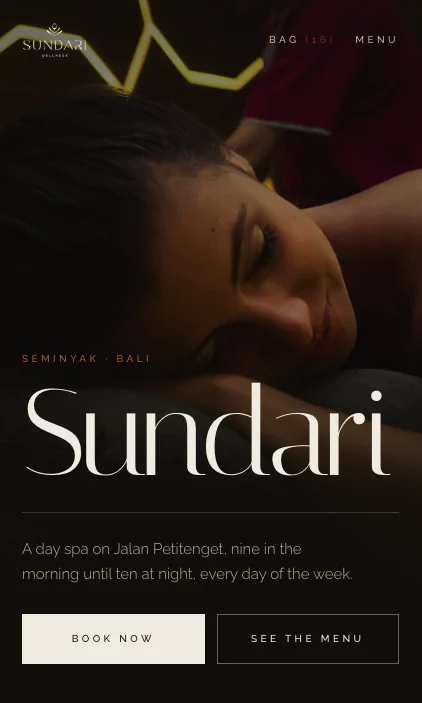 Sundari Wellness on a phone